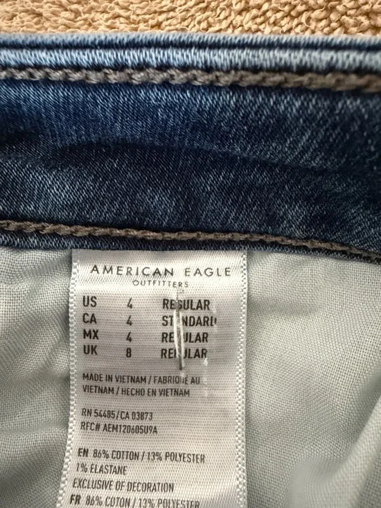 American Eagle Outfitters Women’s Medium Blue Skinny Jeans - Picture 6 of 6